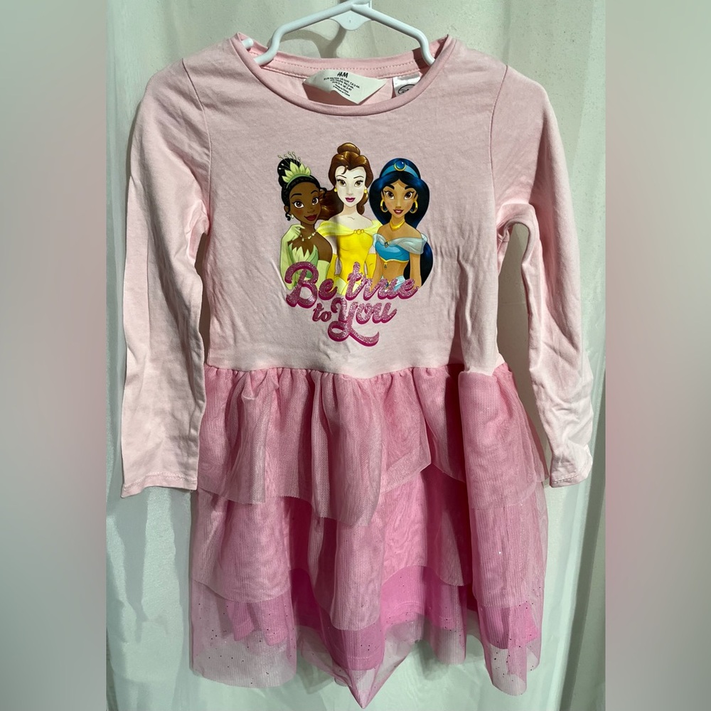 Preloved-H&M Toddler Girls Princesses Dress, Tule Dress,Pink lining,Long sleeve